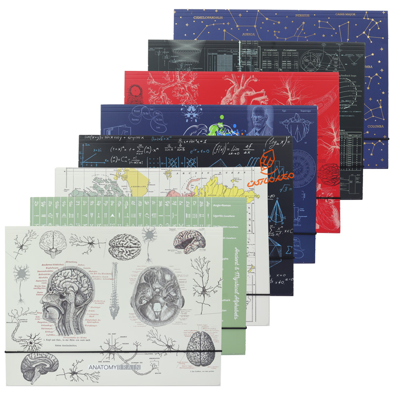 فولدر مقوایی طرح Science برند دات نوت DOT NOTE - فولدر مقاوم با طرح علمی برای نگهداری اسناد و مدارک