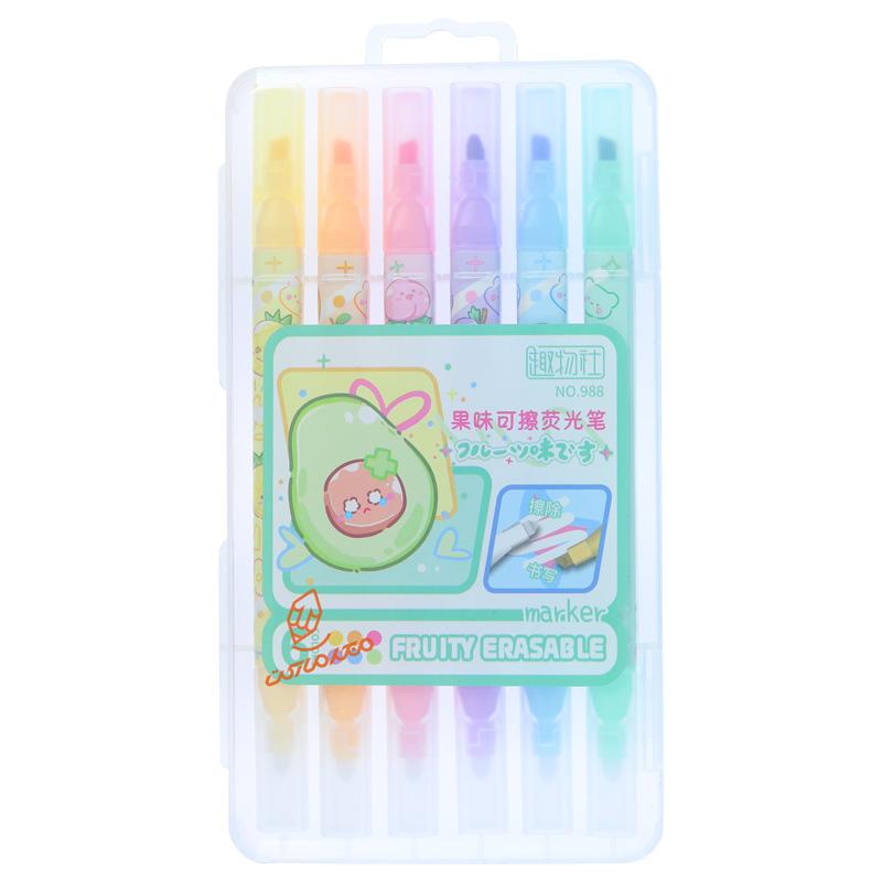 ماژیک علامت‌گذار پاک‌کن‌دار مدل M.988 - ماژیک با قابلیت پاک شدن مناسب برای برجسته‌سازی متن‌ها