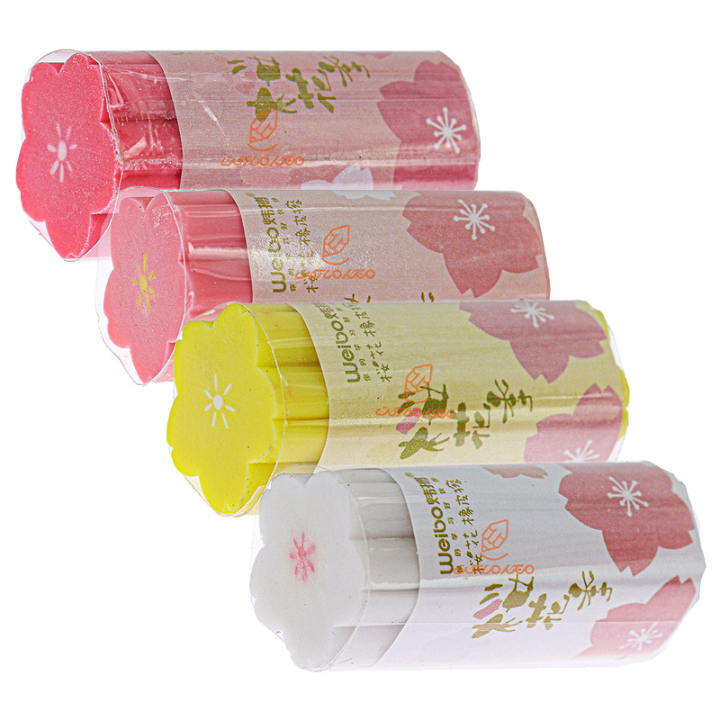 پاک‌کن عطری مدل 3358 با طرح گل برند WEIBO - پاک‌کن نرم و خوشبو مناسب استفاده روزمره در مدرسه و دفتر کار