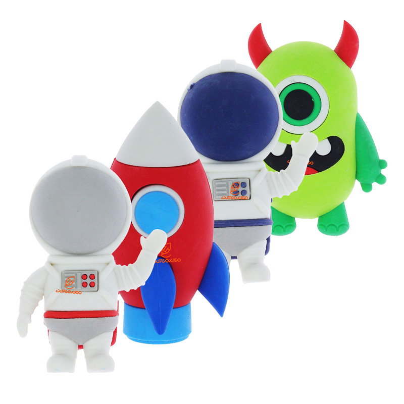 پاک‌کن فانتزی مدل QIHAO-8423 با طرح فضایی - پاک‌کن نرم و خاص با طراحی الهام‌گرفته از فضا برای کودکان و نوجوانان