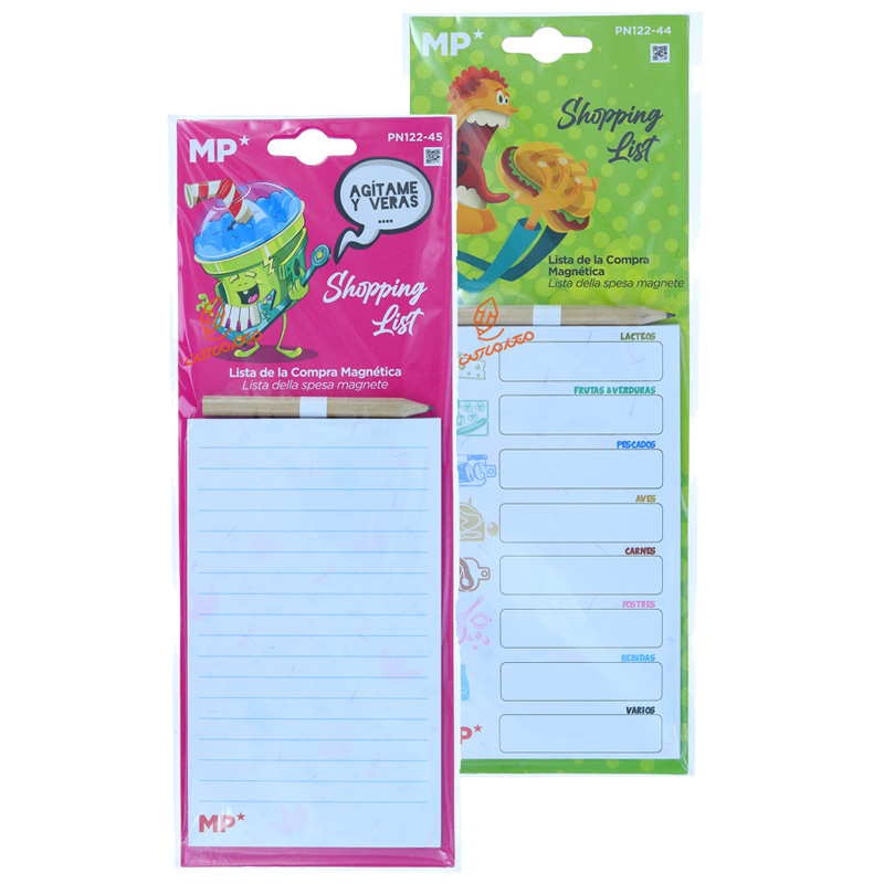 یادداشت مگنتی طرح‌دار MP مدل PN-122 مناسب چسباندن روی یخچال و سطوح فلزی