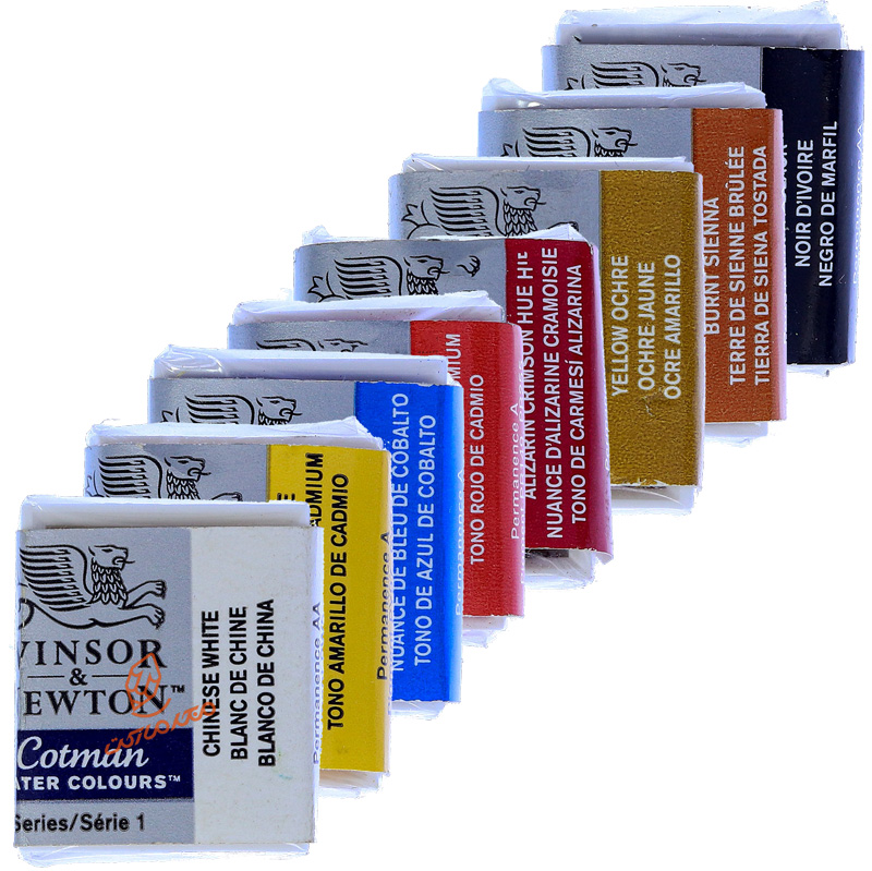 قرص آبرنگ کاتمن برند وینزور WINSOR - مجموعه رنگ‌های حرفه‌ای آبرنگ مناسب نقاشی و طراحی هنری