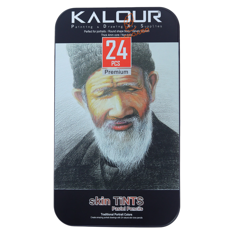 مداد پاستل 24 رنگ مدل طیف پوست کالور KALOUR (4).jpg