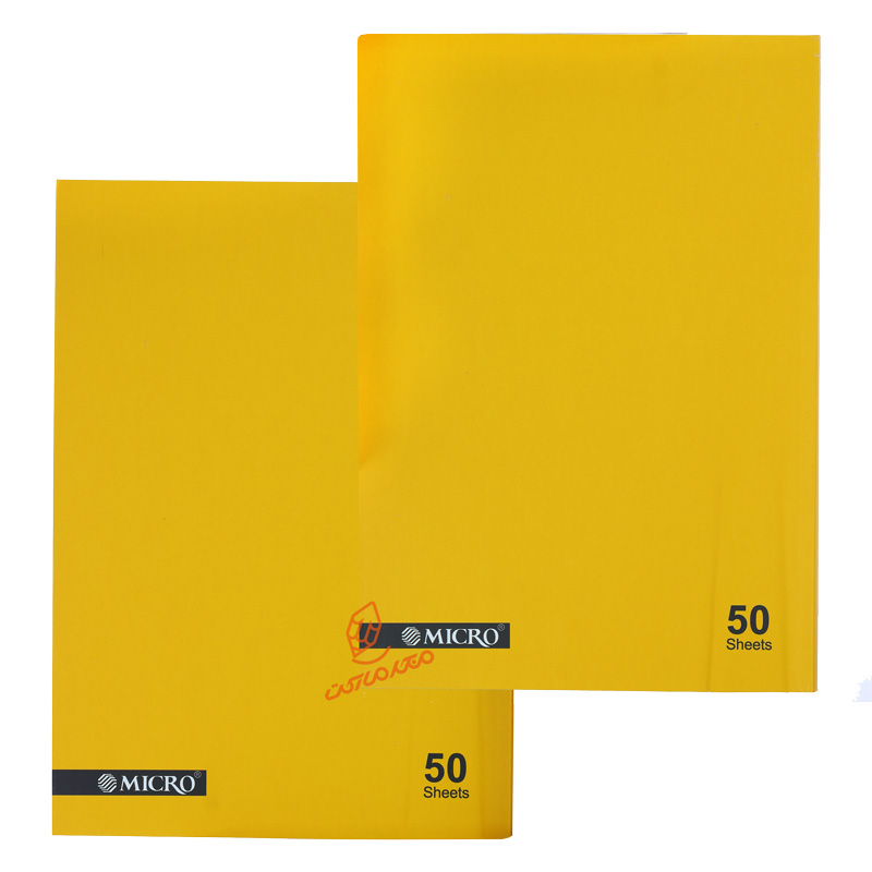دفتر 50 برگ رنگی ساده D9 میکرو MICRO زرد.jpg