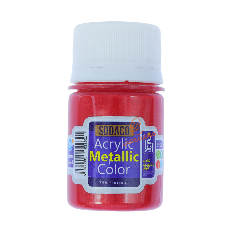 اکریلیک 30 میل Metallic متالیک سوداکو SODACO - قرمز 0206.jpg