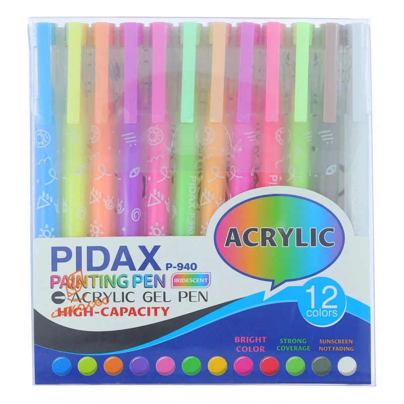 روان نویس اکریلیک 12 رنگ P-940 پیداکس PIDAX (1).jpg
