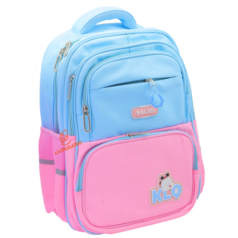 کوله پشتی بچگانه دو رنگ 3 زیپ کد 8112 KALIQI (2).jpg