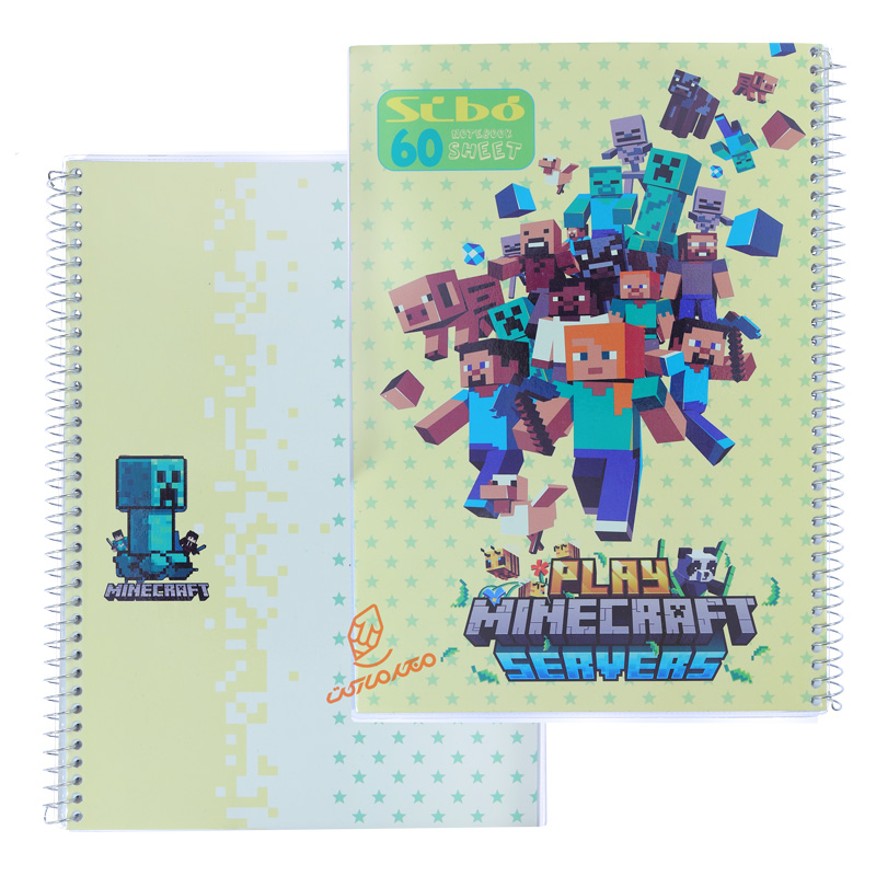 دفتر 60 برگ طرح ماینکرافت F31 سیبو SIBO.jpg