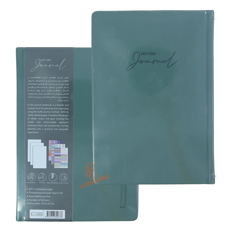 دفتر بولت ژورنال نقطه ای دات نوت DOT NOTE سبز.jpg
