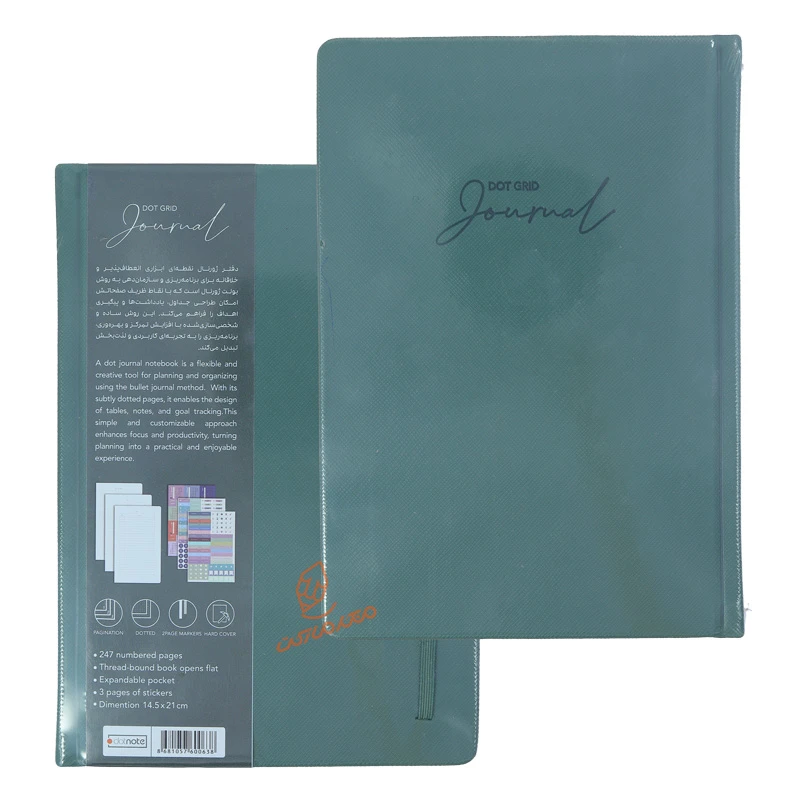 دفتر بولت ژورنال نقطه ای دات نوت DOT NOTE سبز.jpg