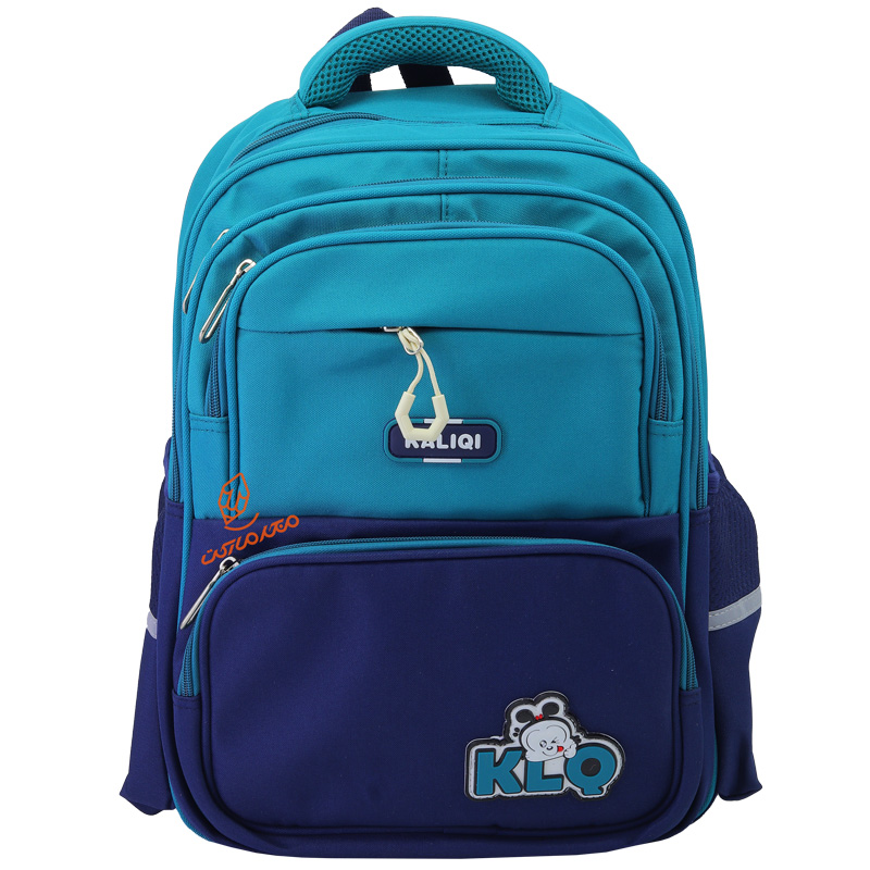 کوله پشتی بچگانه دو رنگ 3 زیپ کد 8112 KALIQI (14).jpg