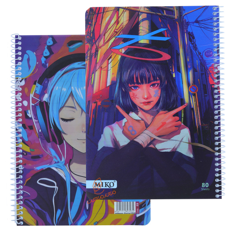دفتر 80 برگ طرح انیمه سری E8 میکرو MICRO (4).jpg
