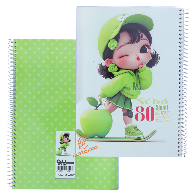 دفتر 80 برگ طرح دختر ورزشکار M402 سیبو SIBO (7).jpg
