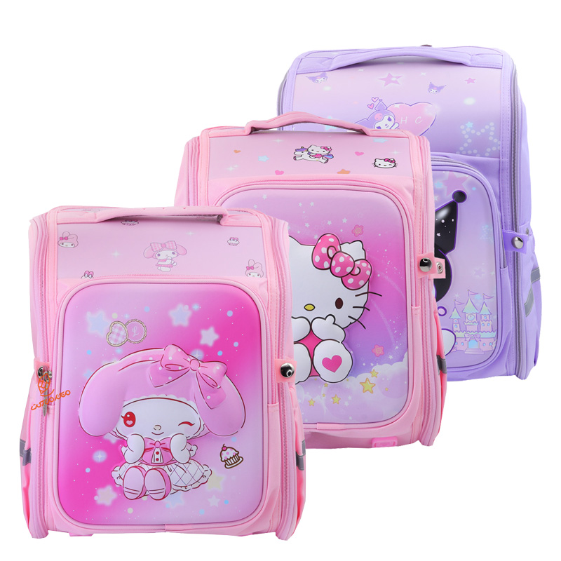 کوله پشتی دخترانه مدل صندوقی طرح برجسته  کد 9866