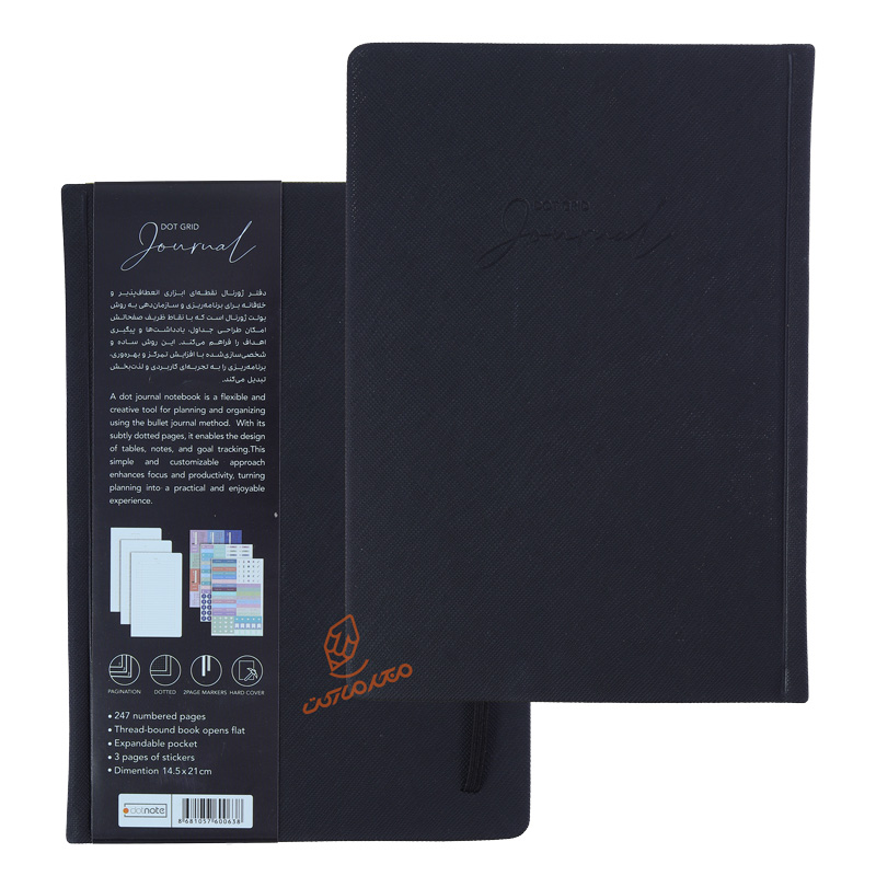 دفتر بولت ژورنال نقطه ای دات نوت DOT NOTE مشکی.jpg
