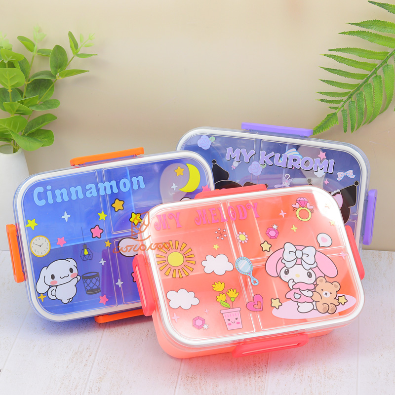 ظرف غذا فانتزی 4 خانه طرح کودکانه کد T-7015