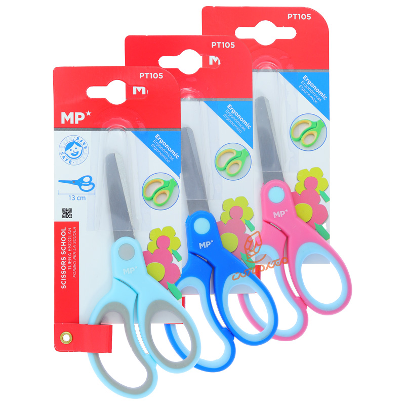 قیچی ۱۳ سانتی‌متر فانتزی MP مدل PT-105 مناسب استفاده کودکان در مدرسه و کاردستی