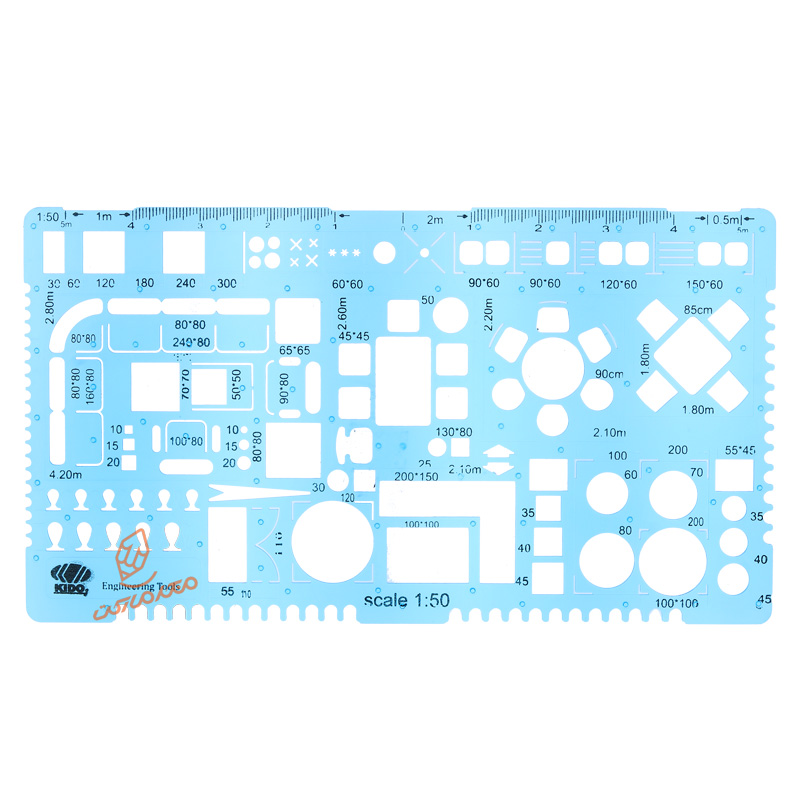 شابلون مبلمان مدل ۵۰۱ کیدوز KIDOZ مناسب طراحی و نقشه‌کشی مبلمان و دکوراسیون داخلی