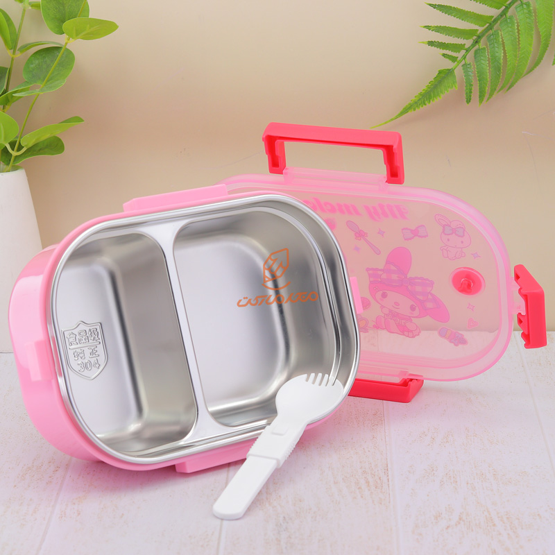 ظرف غذا 2 خانه داخل استیل طرح کرومی YF-3088 (2).jpg