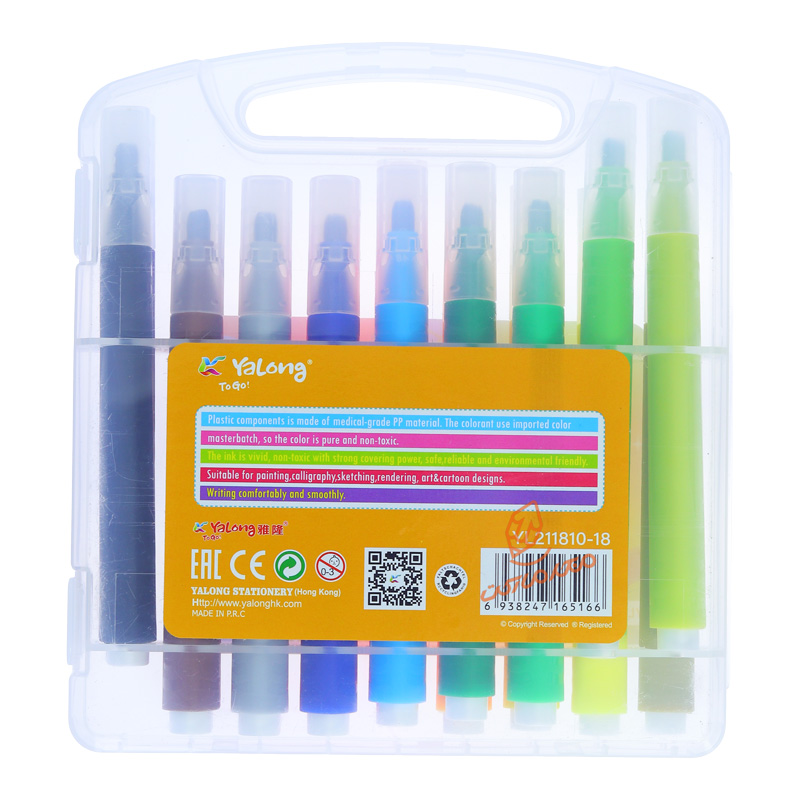 ماژیک رنگ آمیزی 18 رنگ YL-211810 یالونگ YALONG (2).jpg