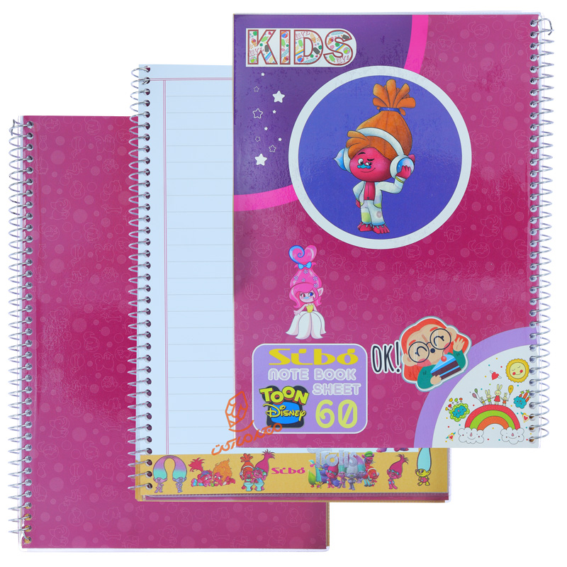 دفتر 60 برگ طرح انیمیشن دخترانه F30 سیبو SIBO (3).jpg