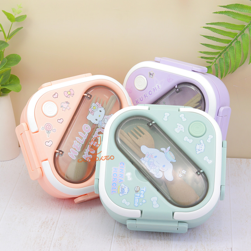 ظرف غذا سه خانه فانتزی طرح کیتی TQH-29/0061