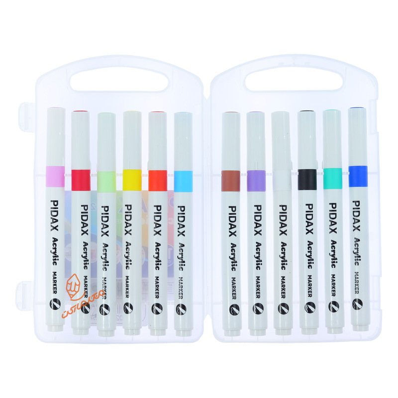 ماژیک اکریلیک 12 رنگ  P-612 پیداکس PIDAX (3).jpg