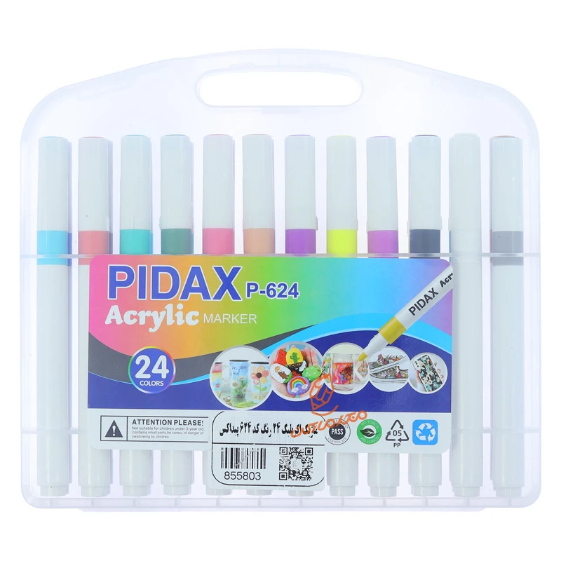 ماژیک اکریلیک 24 رنگ P-624 پیداکس PIDAX (1).jpg