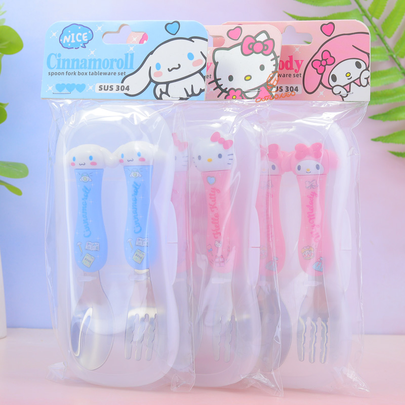 ست قاشق و چنگال کودک طرح سینمارول SUS-304