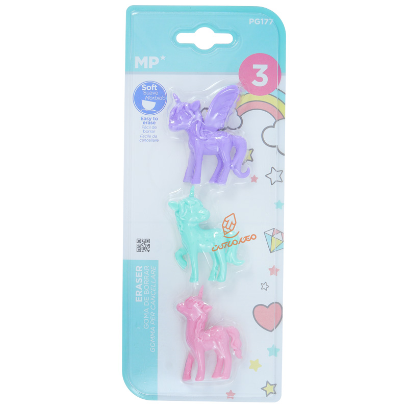 پاککن فانتزی طرح یونیکورن MP مدل PG-177 مناسب کودکان و استفاده مدرسهای