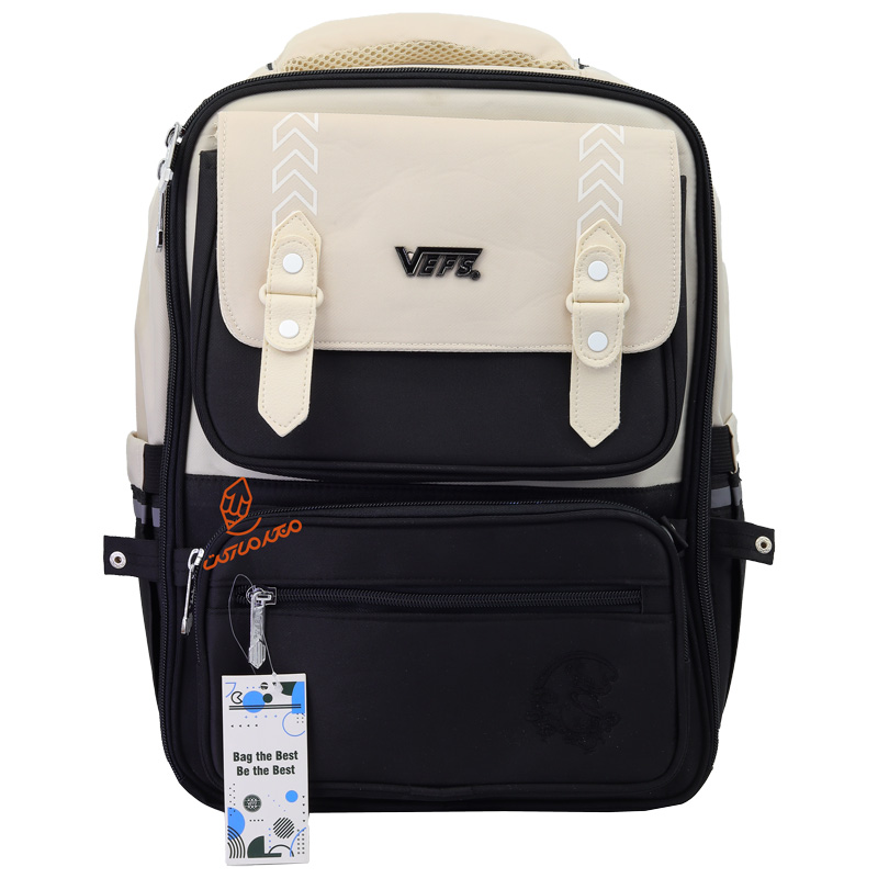 کوله پشتی دو رنگ تک زیپ  کد 4008 VEFS