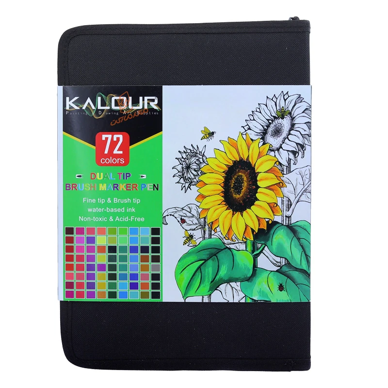 ماژیک 2 سر براش 72 رنگ کالور KALOUR (7).jpg
