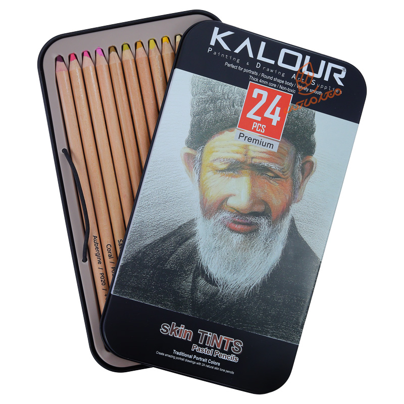 مداد پاستل 24 رنگ مدل طیف پوست کالور KALOUR (6).jpg