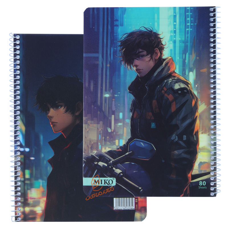 دفتر 80 برگ طرح انیمه سری E8 میکرو MICRO (3).jpg