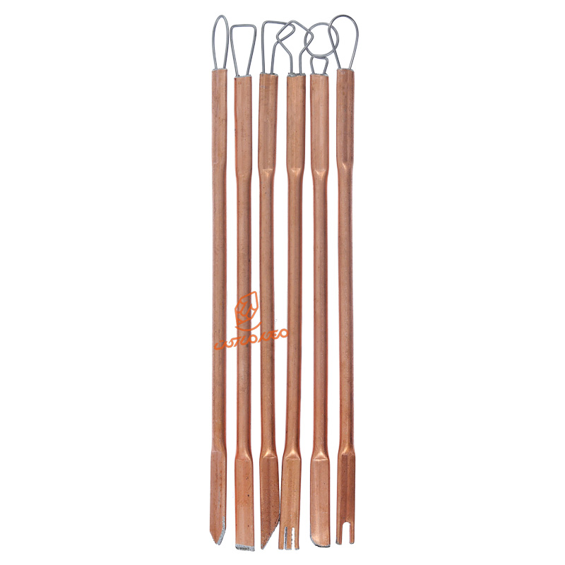 ابزار سفالگری دوسر 6عددی مسی 3949