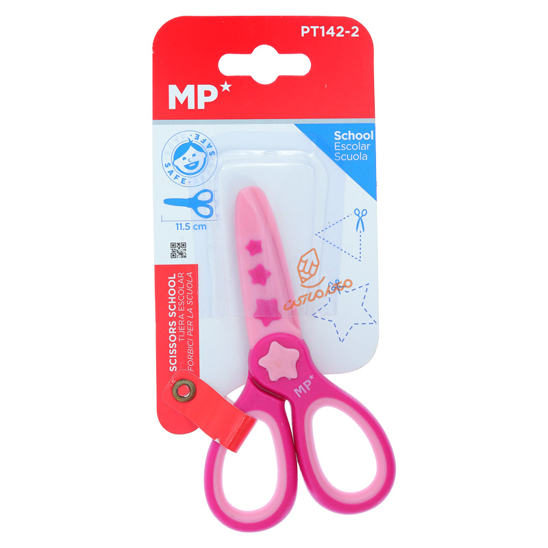 قیچی مهد ۱۱.۵ سانتی‌متر MP مدل PT-142 مناسب استفاده کودکان در مدرسه و خانه