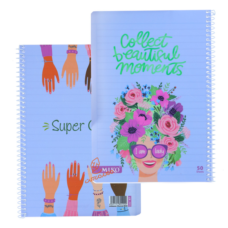 دفتر 50 برگ طرح فانتزی دخترانه E7 میکرو MICRO 3.jpg