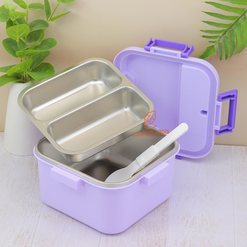 ظرف غذا 2 طبقه داخل استیل طرح کرومی کد 6331 DORAEMON (3).jpg