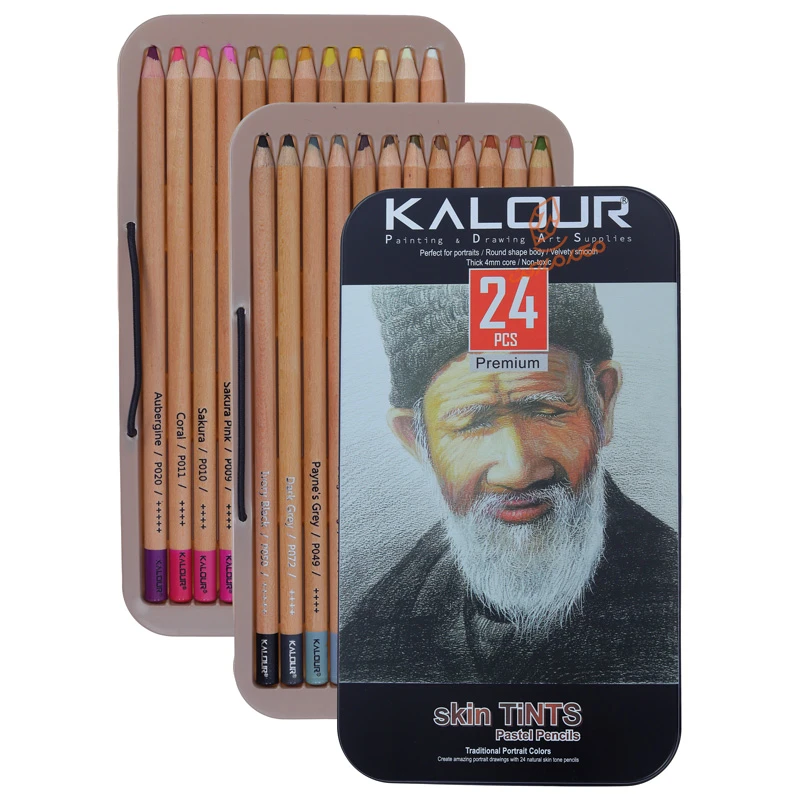 مداد پاستل 24 رنگ مدل طیف پوست کالور KALOUR.jpg