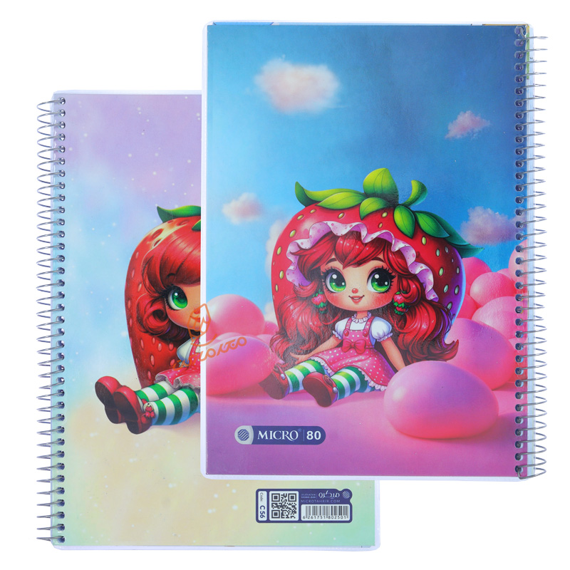 دفتر 80 برگ طرح دختر توت فرنگی C56 میکرو MICRO (7).jpg