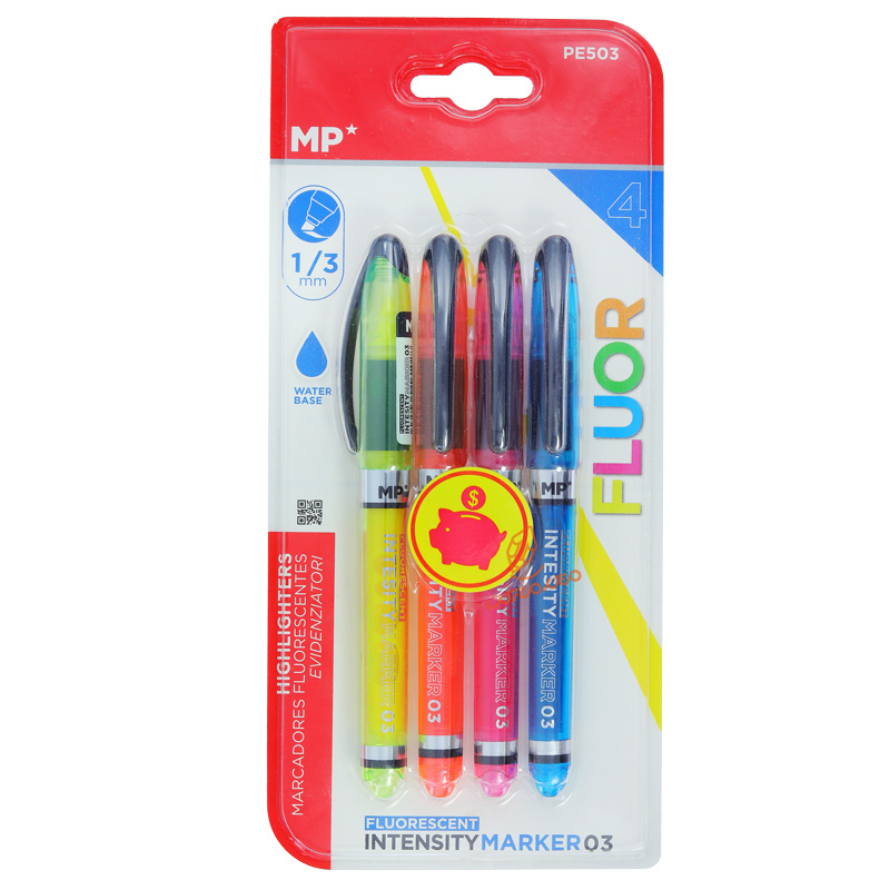 ست علامتگذار مدل فلورسنت ۴ عددی MP مدل PE-503 مناسب برجستهسازی متون مهم