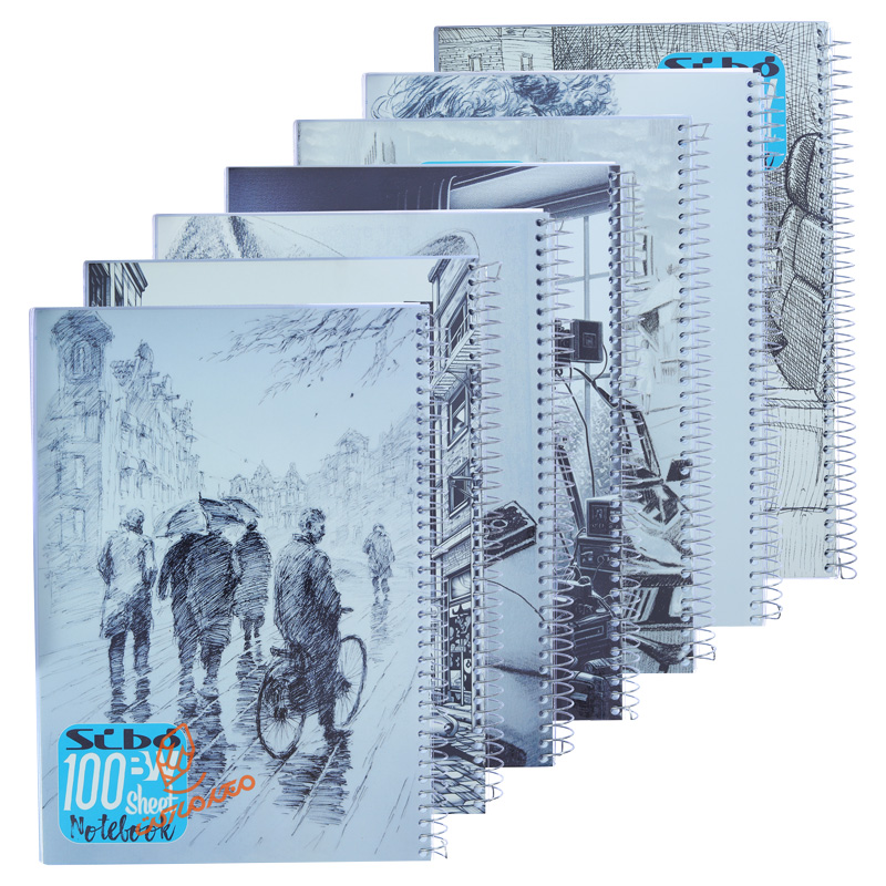 دفتر نقاشی 100 برگ طرح سیاه قلم A46 سیبو SIBO