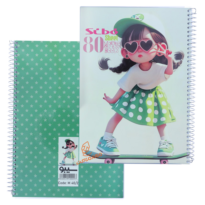 دفتر 80 برگ طرح دختر ورزشکار M402 سیبو SIBO (4).jpg