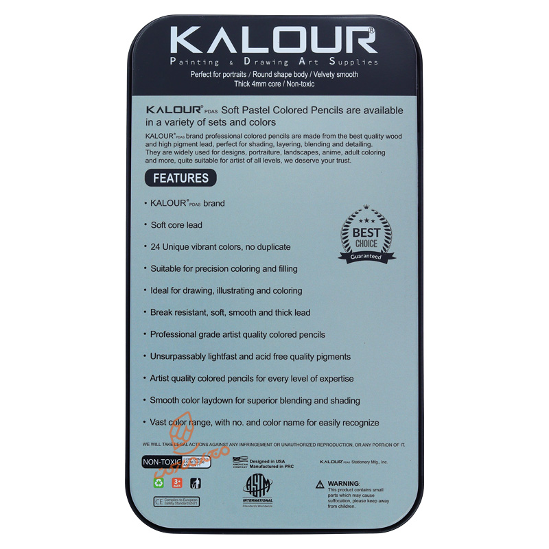 مداد پاستل 24 رنگ مدل طیف پوست کالور KALOUR (5).jpg