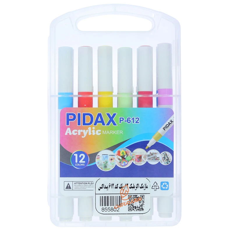 ماژیک اکریلیک 12 رنگ  P-612 پیداکس PIDAX (1).jpg