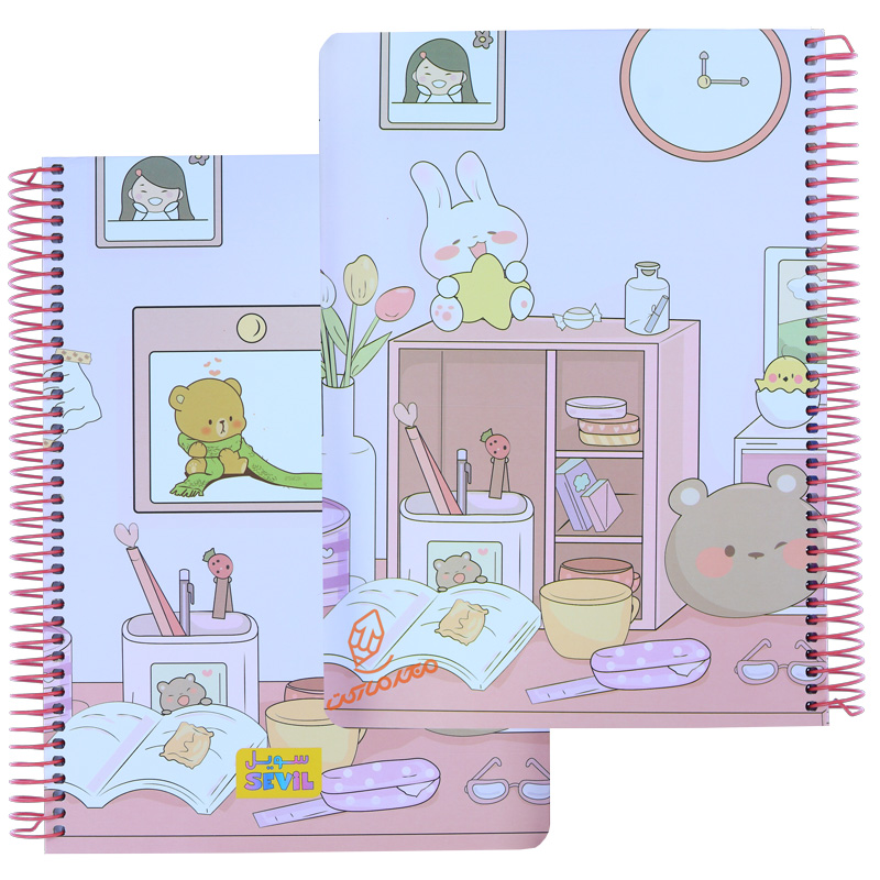 دفتر 100 برگ طرح فانتزی دخترانه کد 857 سویل SEVIL (3).jpg