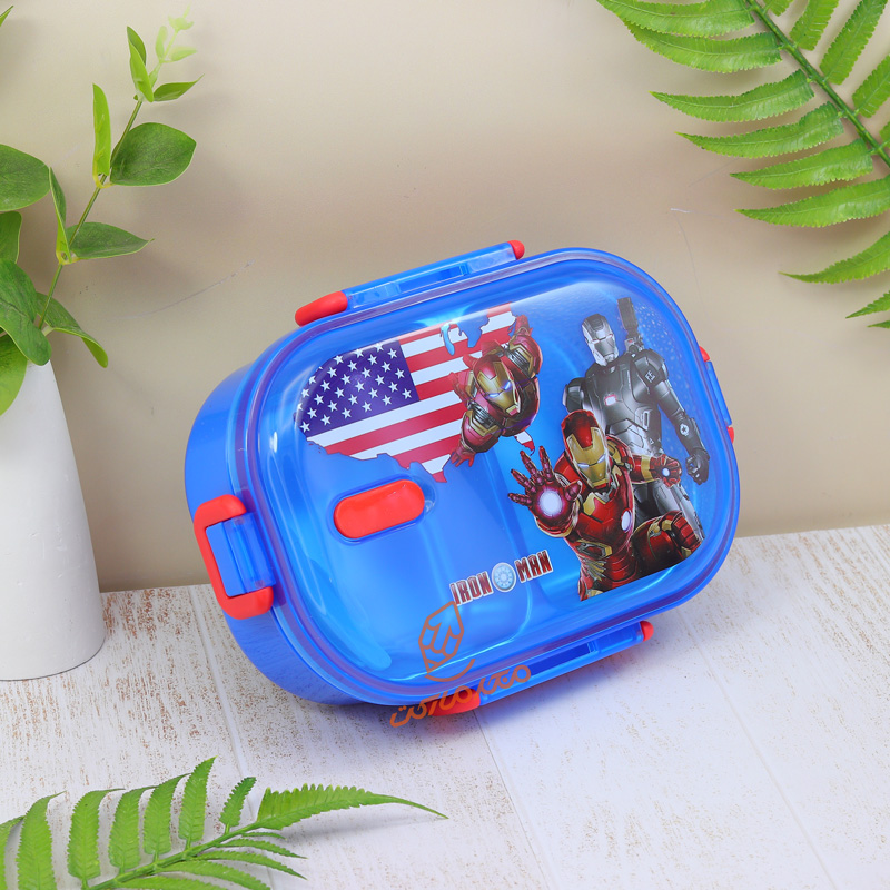 ظرف غذا 700 میل 2 خانه داخل استیل طرح کرومی کد 113 (2).jpg