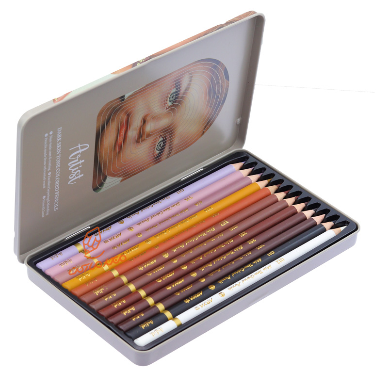 مداد رنگی 12 رنگ طیف پوست (مدل تیره) آرتیست آریا ARYA (7).jpg