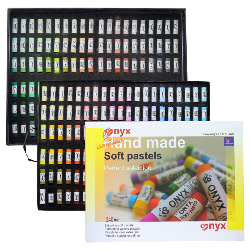 گچ پاستل دست ساز 240 رنگ مدل نیمه اونیکس ONYX