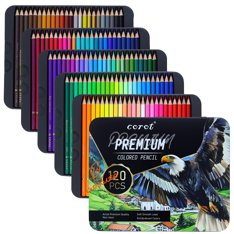 مداد رنگی 120 رنگ طرح عقاب کروت COROT